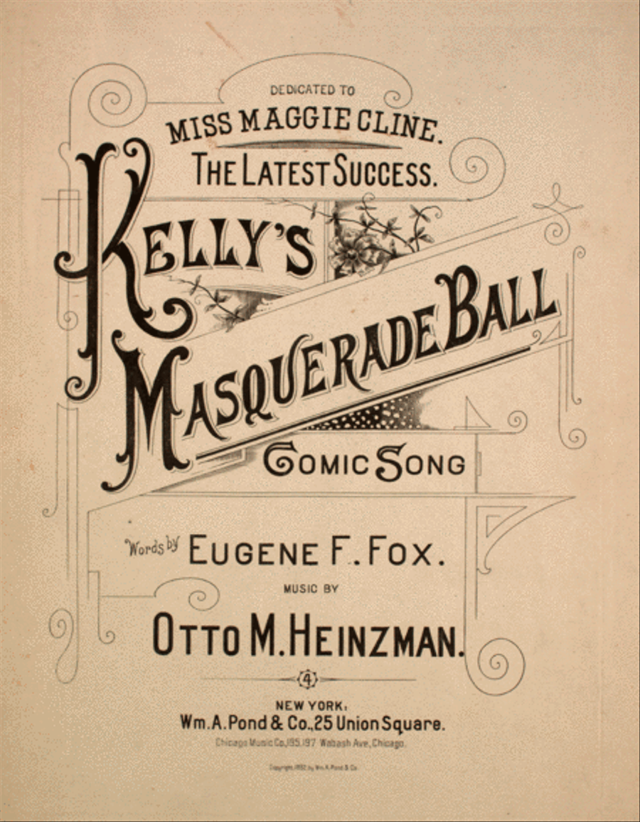 Kelly's Masquerade Ball. Comic Song Voice scores gallery preview page 1