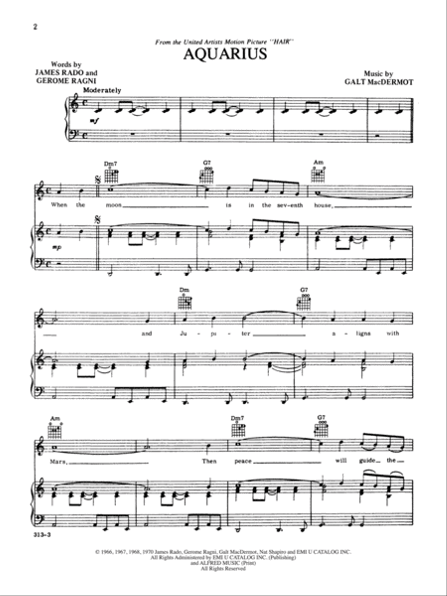 Aquarius (from Hair) Aquarius (from Hair) Small Ensemble scores gallery preview page 2