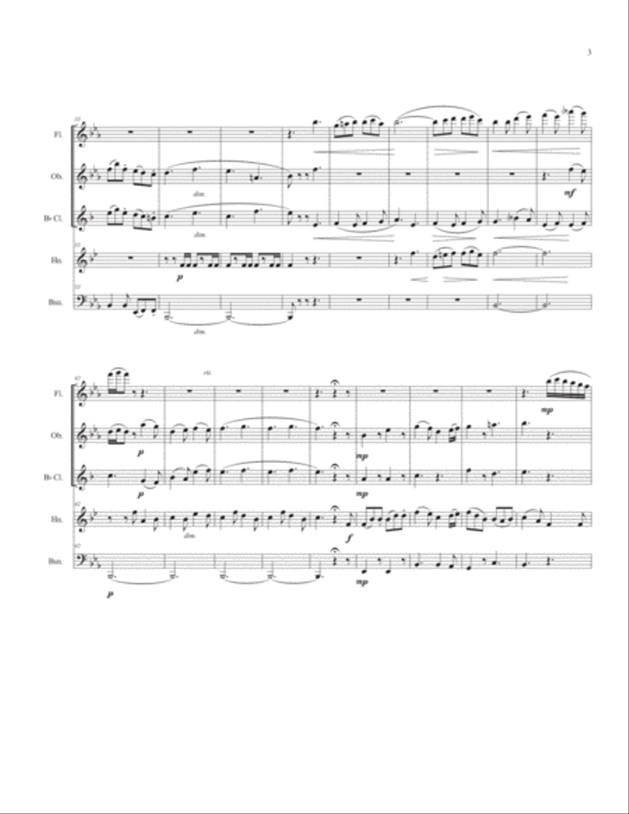 Horn Concerto #2 Finale for Woodwind Quintet Horn Concerto #2 Finale for Woodwind Quintet Woodwind Quintet scores gallery preview page 5