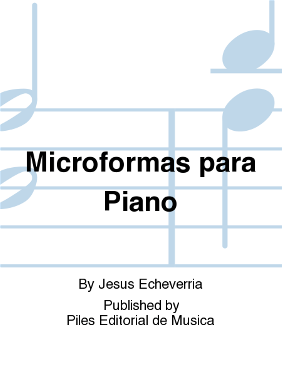 Microformas para Piano Piano Solo scores gallery preview page 1