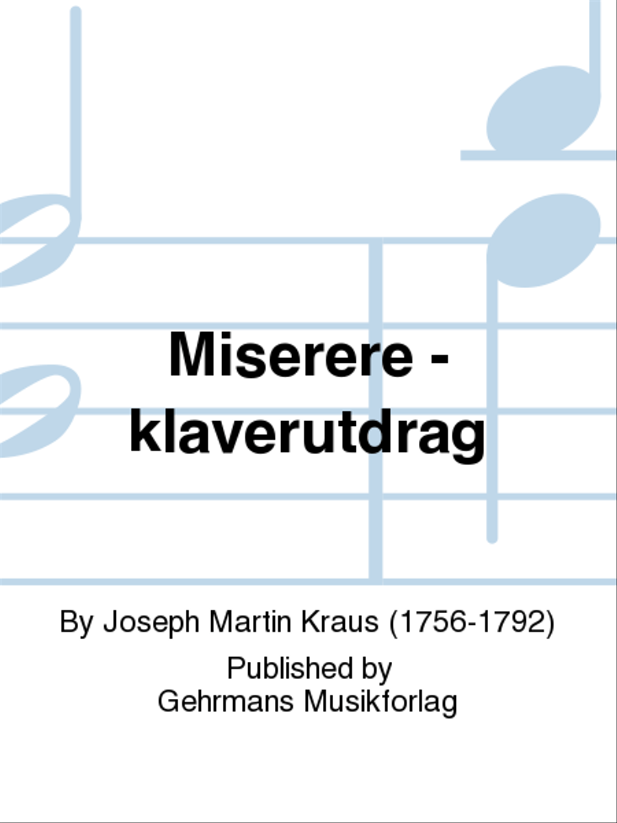 Miserere - klaverutdrag Choir scores gallery preview page 1