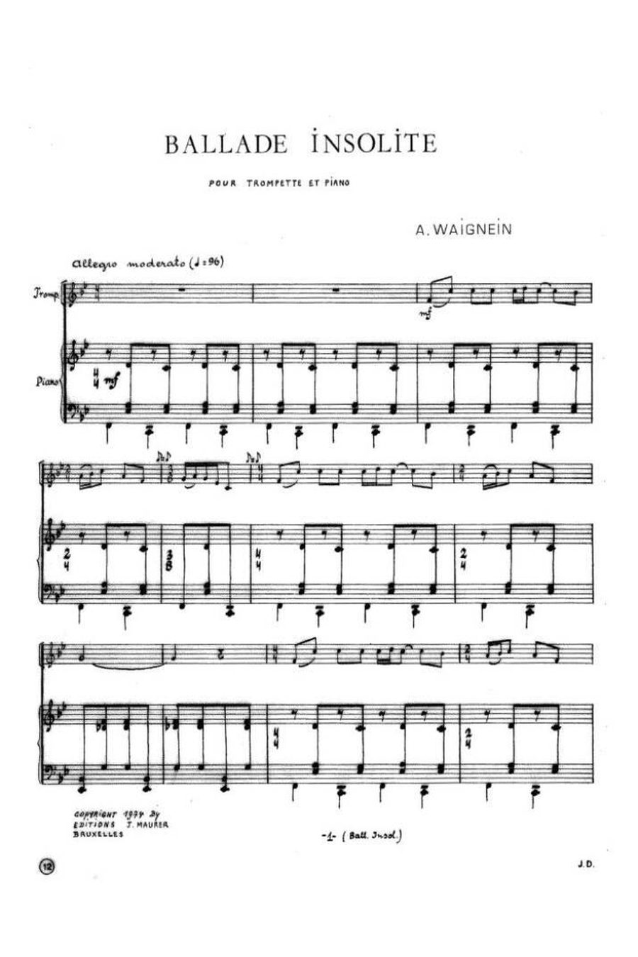 Ballade Insolite Trumpet Solo scores gallery preview page 2