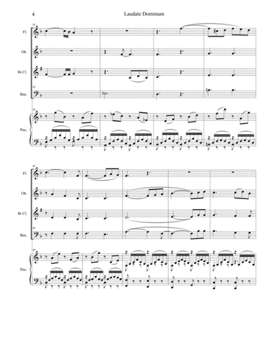 Laudate Dominum (for Woodwind Quartet - Piano Accompaniment) image number null