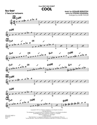 Book cover for Cool (from West Side Story) - C Solo Sheet