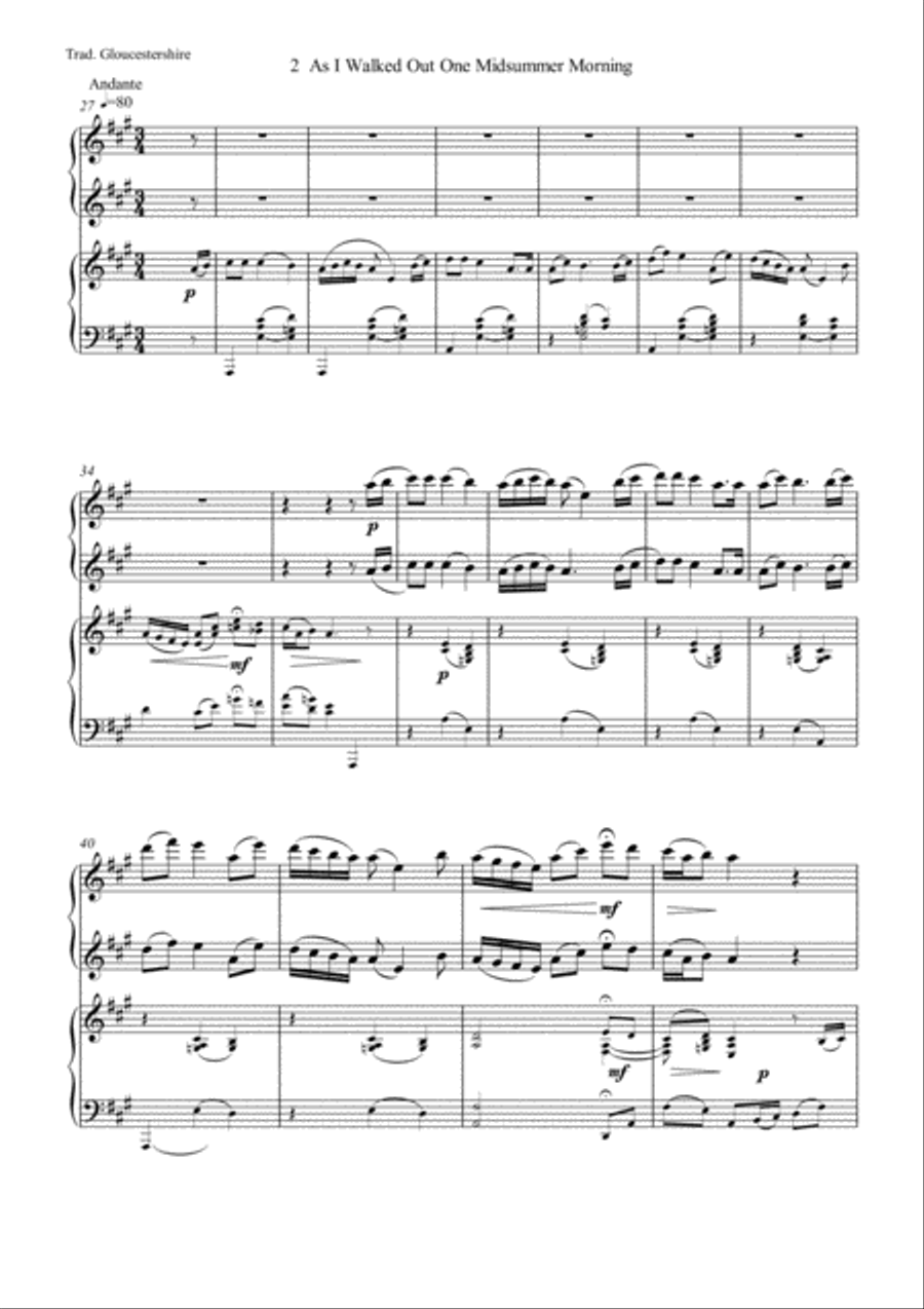 Four Folk-songs Four Folk-songs Piano scores gallery preview page 3