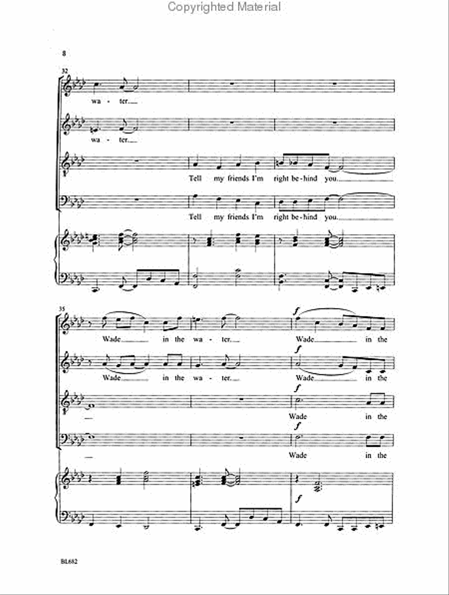 Wade In The Water 4-Part scores gallery preview page 3