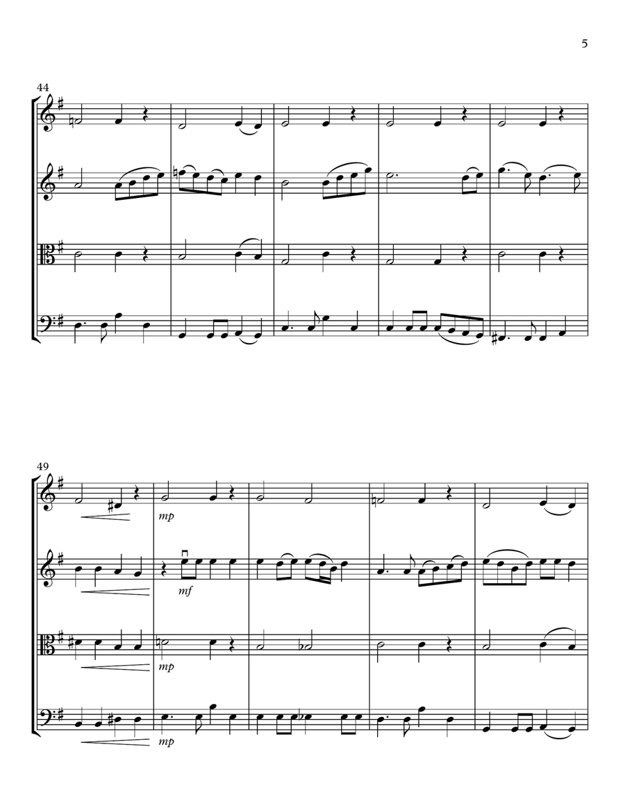 Love String Quartet scores gallery preview page 5
