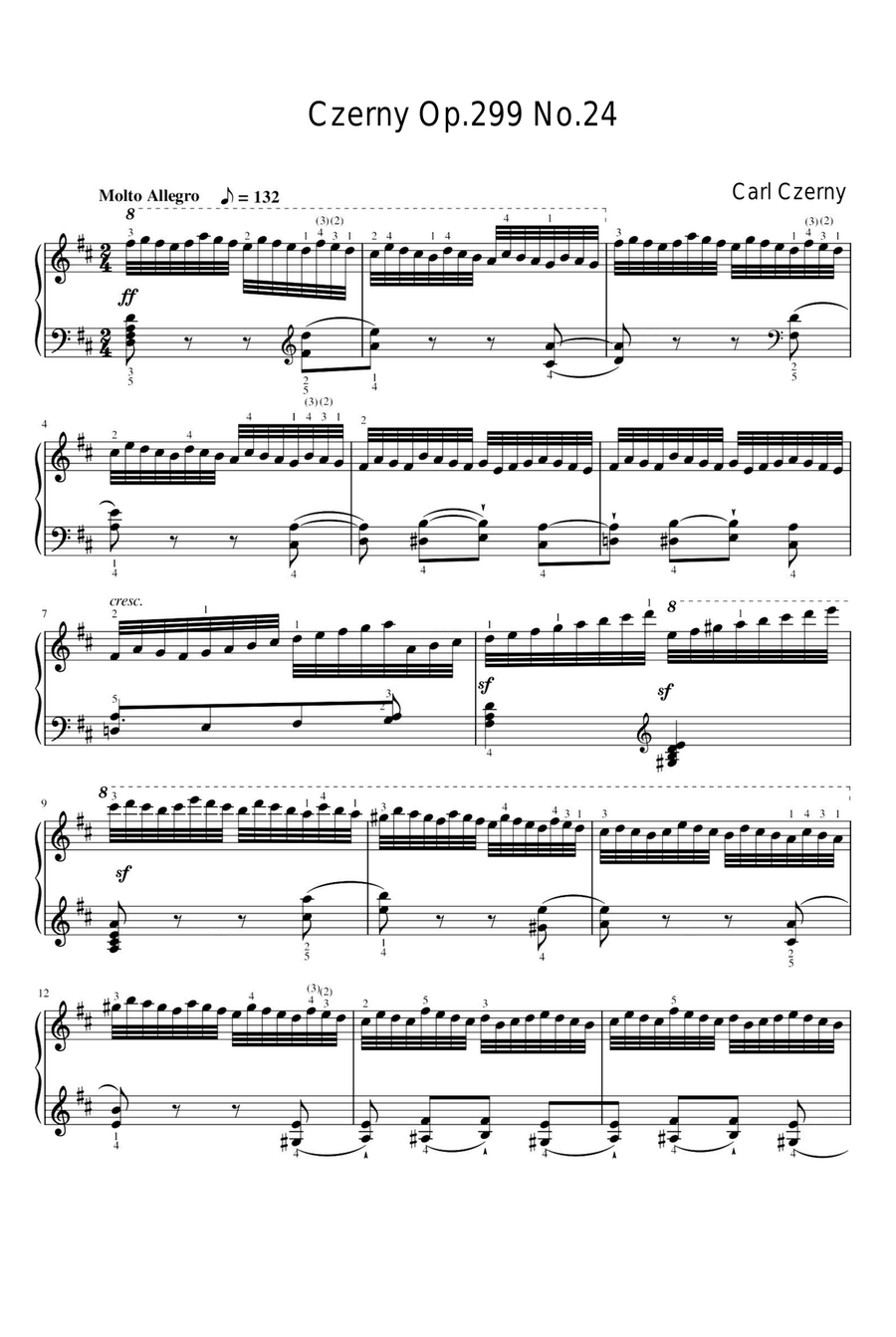 Czerny Op.299 No.24 Piano Solo scores gallery preview page 1