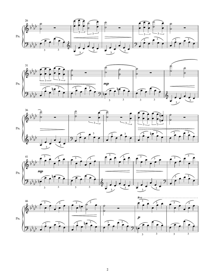 Melancholy Piano Solo scores gallery preview page 2