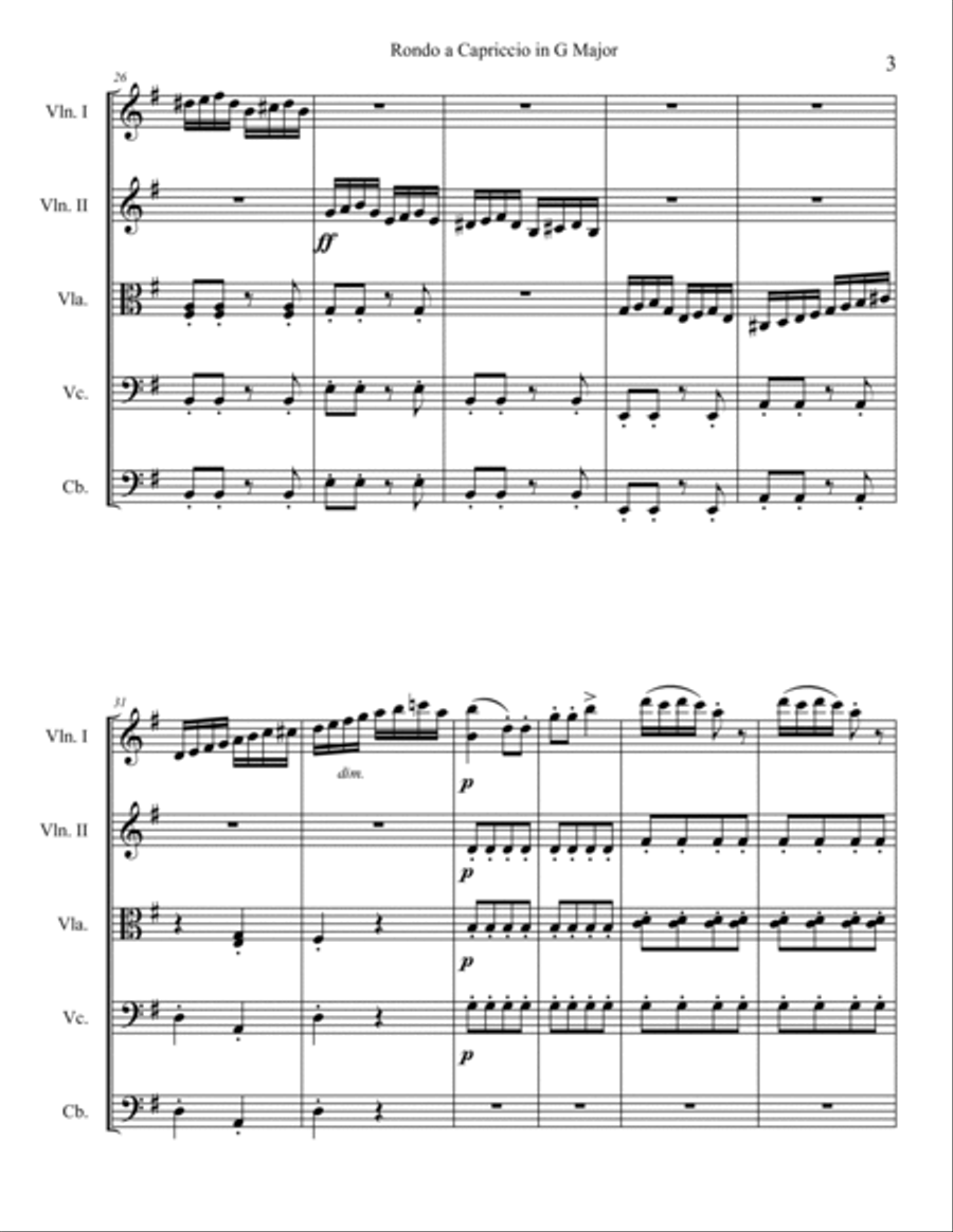 Rage over a Lost Penny String Orchestra scores gallery preview page 5