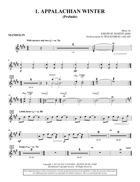 Appalachian Winter (A Cantata For Christmas) - Mandolin/Banjo