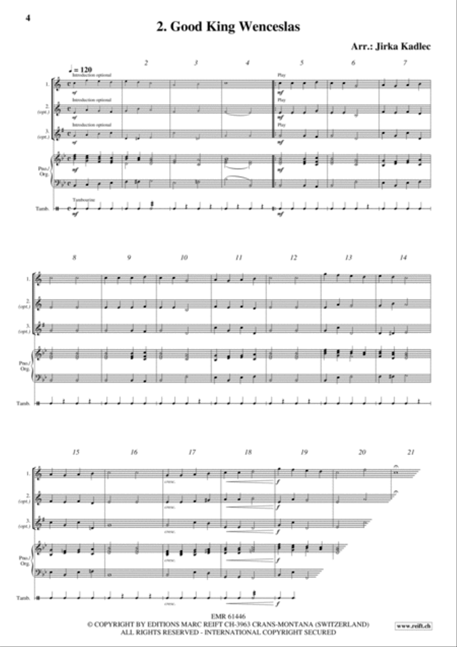 12 Easy Christmas Songs Brass Duet scores gallery preview page 4