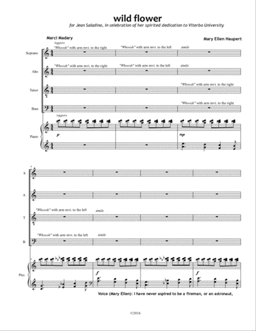 Wild Flower 4-Part scores gallery preview page 1
