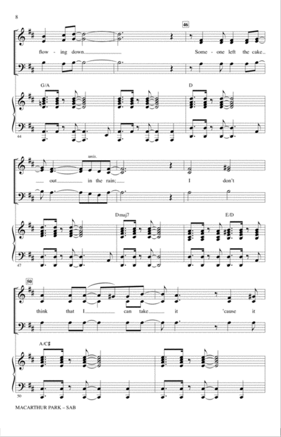 MacArthur Park (arr. Mark Brymer) 3-Part scores gallery preview page 7