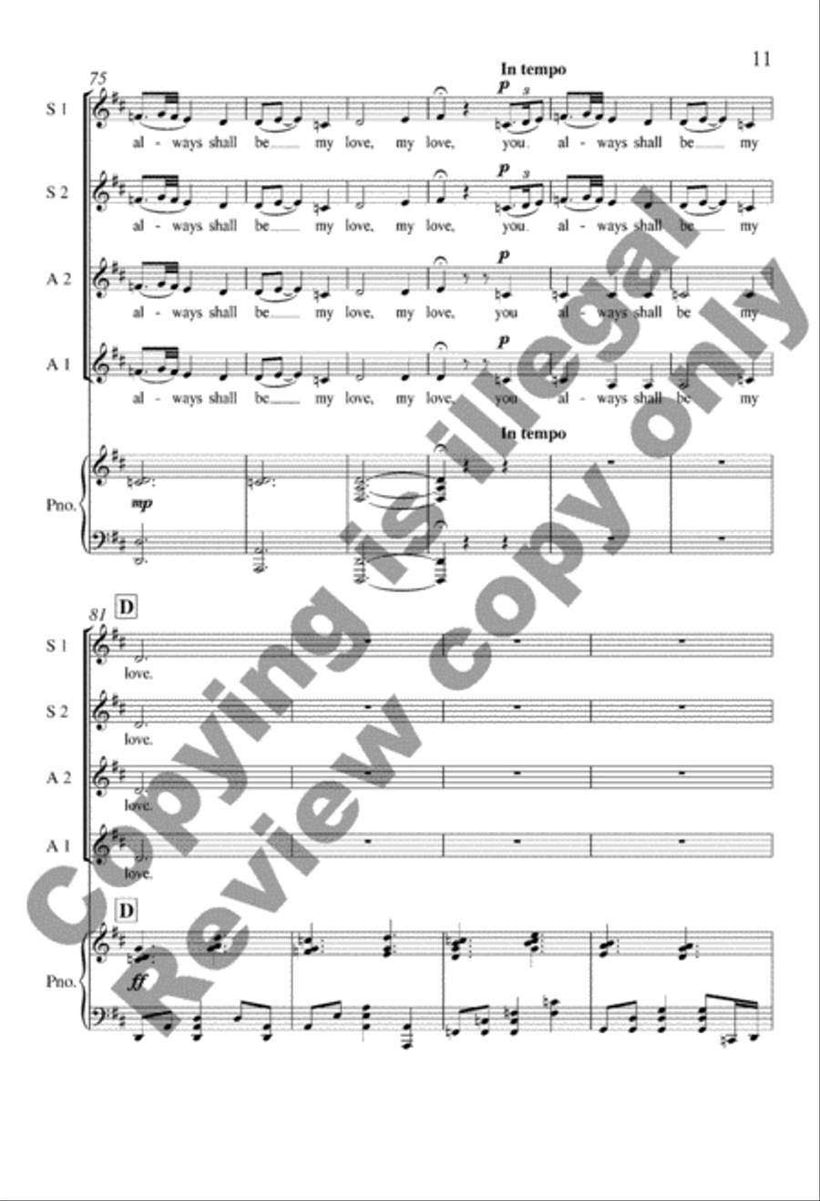 O Pulse of My Heart (A Chuisle Mo Chroí) SSAA scores gallery preview page 11