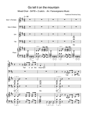 Book cover for Go tell it on the mountain - SATB + 2Solo's - Arr. Forevergreens Music