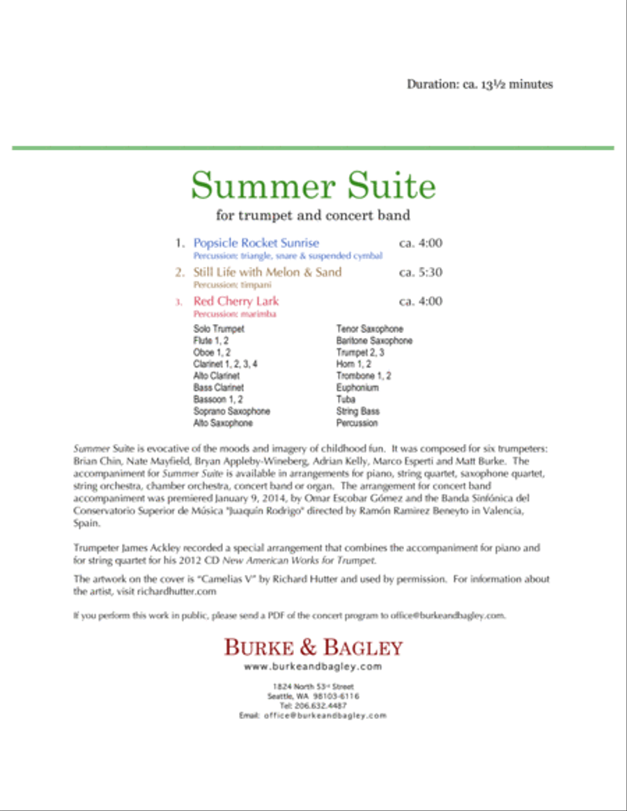 Still Life with Melon & Sand (trumpet & concert band) Concert Band scores gallery preview page 2