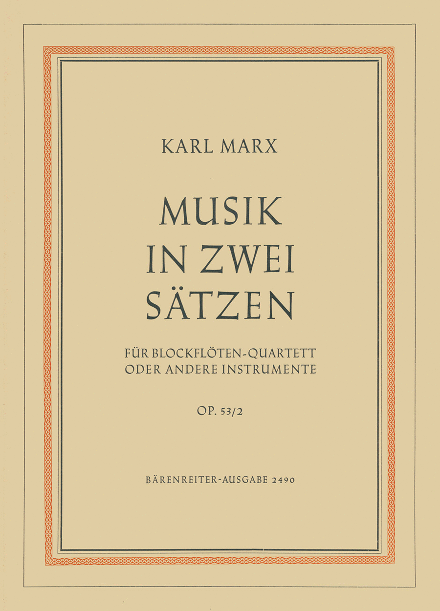 Musik in zwei Satzen, Op. 53/2 Soprano Recorder scores gallery preview page 1
