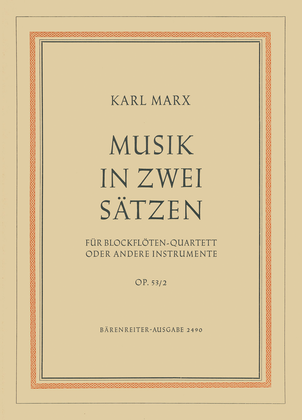Book cover for Musik in zwei Satzen, Op. 53/2