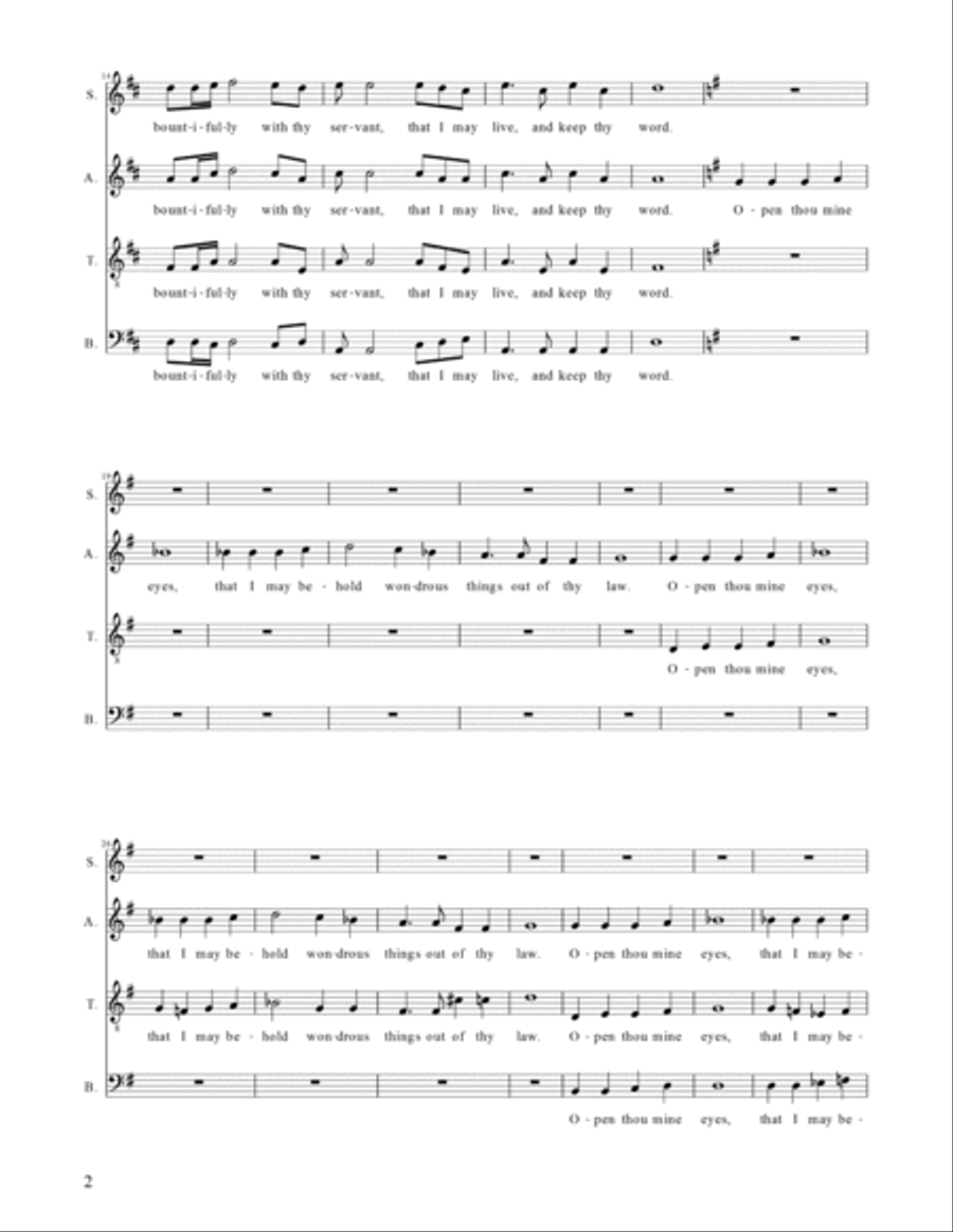 Psalm 119 Gimel 4-Part scores gallery preview page 3