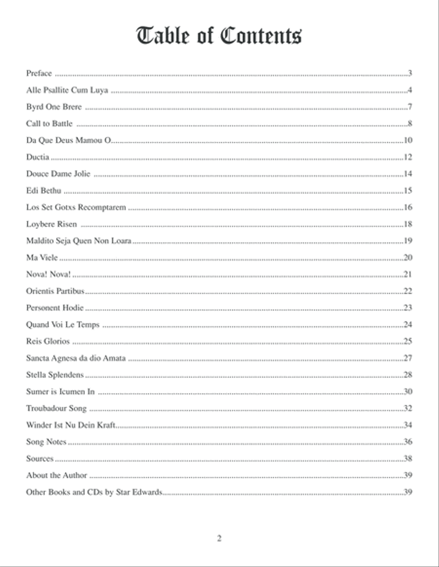 Medieval Music for Celtic Harp Pedal Harp scores gallery preview page 3