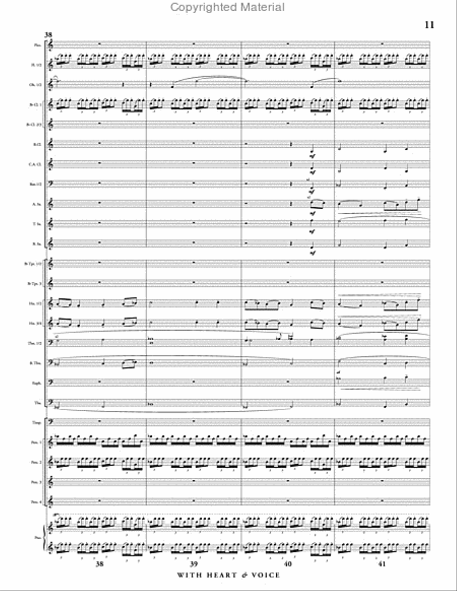 With Heart and Voice (score only) Concert Band scores gallery preview page 12