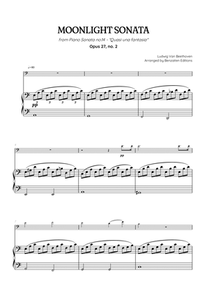Beethoven • Moonlight Sonata | easy bassoon sheet music w/ piano accompaniment