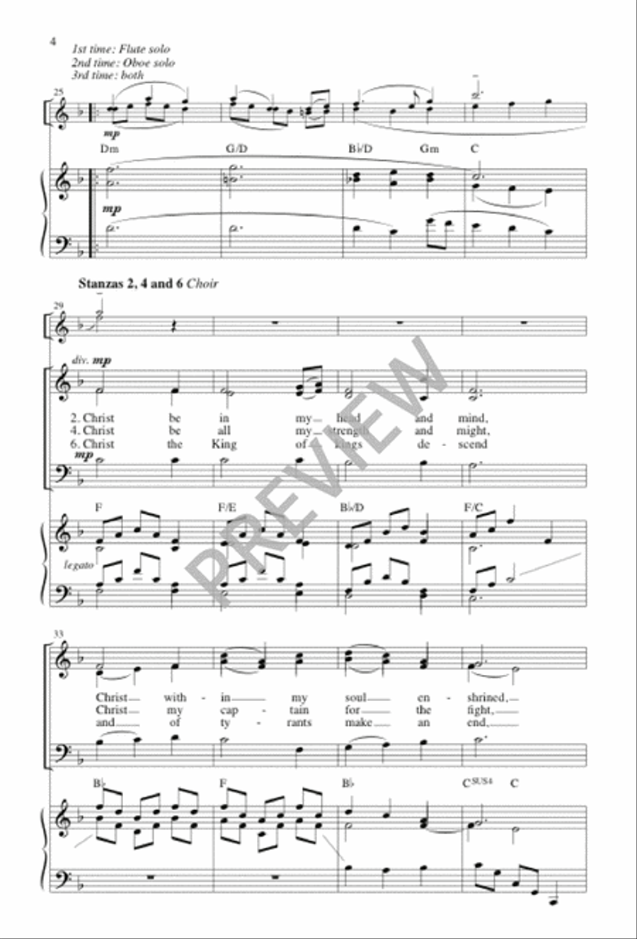 Christ Be Near at Either Hand 3-Part scores gallery preview page 4