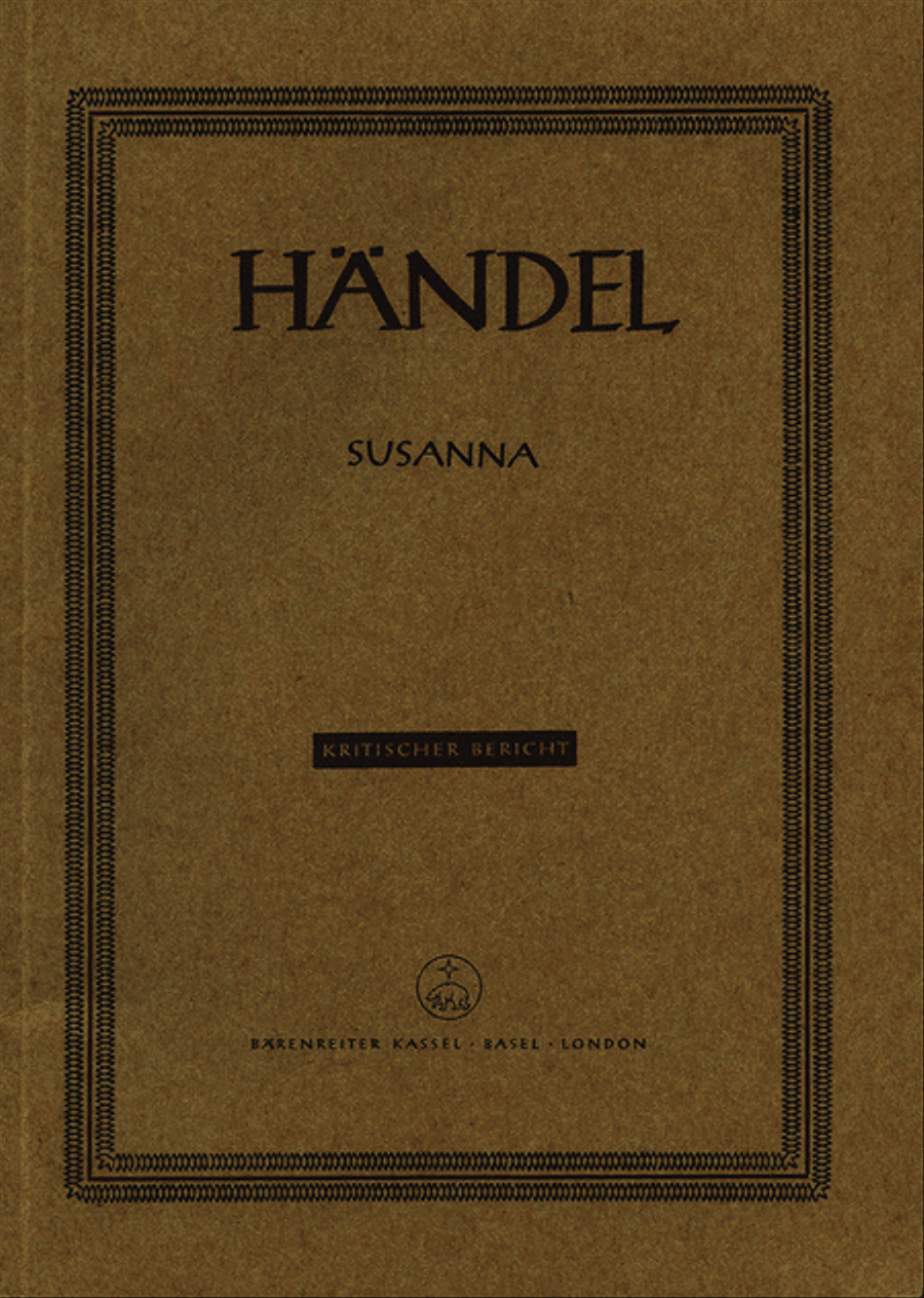 Susanna HWV 66 Critical Reports scores gallery preview page 1