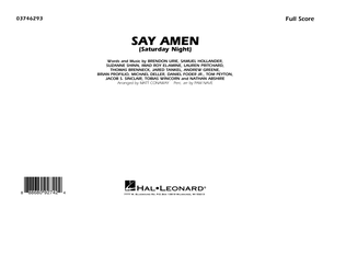 Book cover for Say Amen (Saturday Night) (arr. Matt Conaway) - Conductor Score (Full Score)