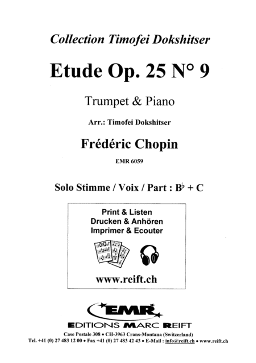 Etude Op. 25 No. 9 Cornet scores gallery preview page 2