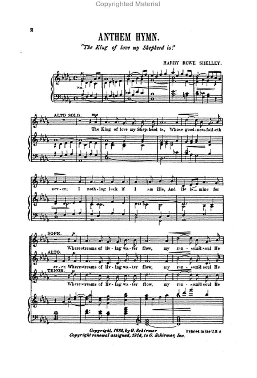 The King of Love My Shepherd Is 4-Part scores gallery preview page 2