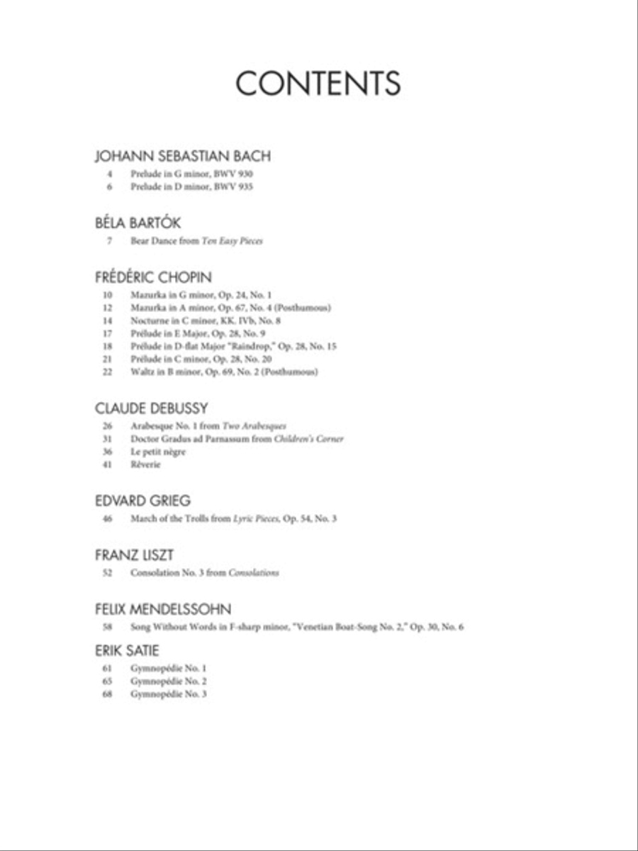 Selected Piano Masterpieces – Upper Intermediate Level Piano Solo scores gallery preview page 2