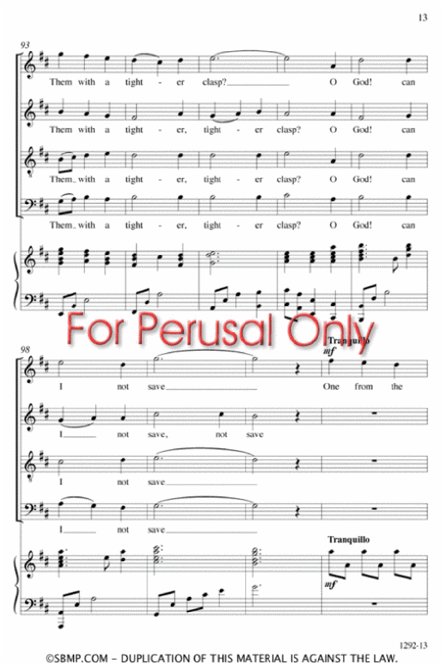 A Dream Within a Dream - SATB Octavo 4-Part scores gallery preview page 12