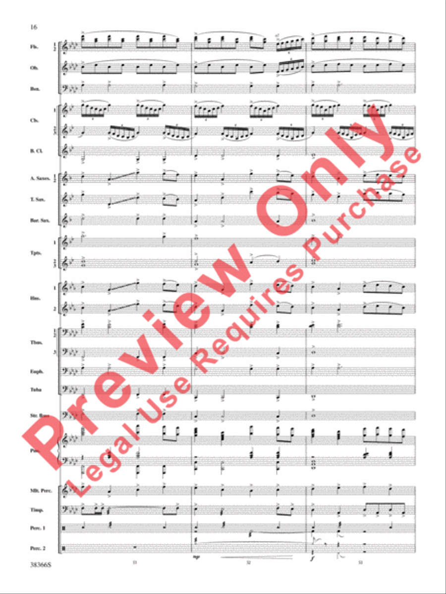October Farewell October Farewell Concert Band scores gallery preview page 17
