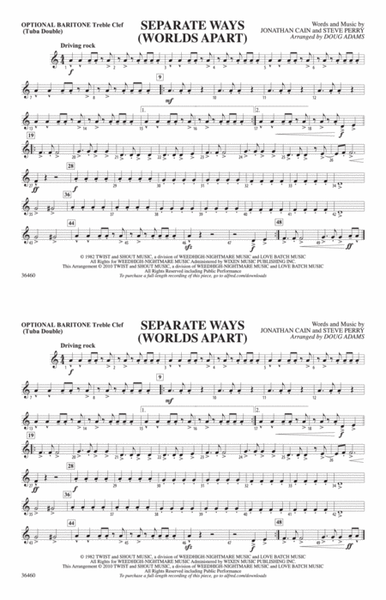 Separate Ways (Worlds Apart): Optional Baritone T.C. (Tuba Double)