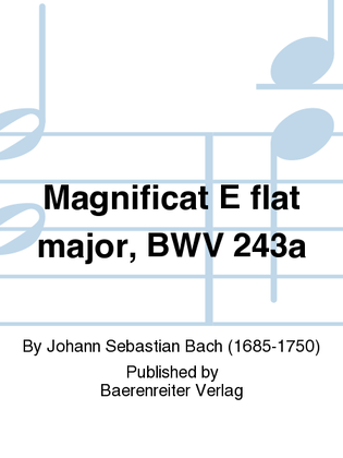 Book cover for Magnificat E flat major, BWV 243a