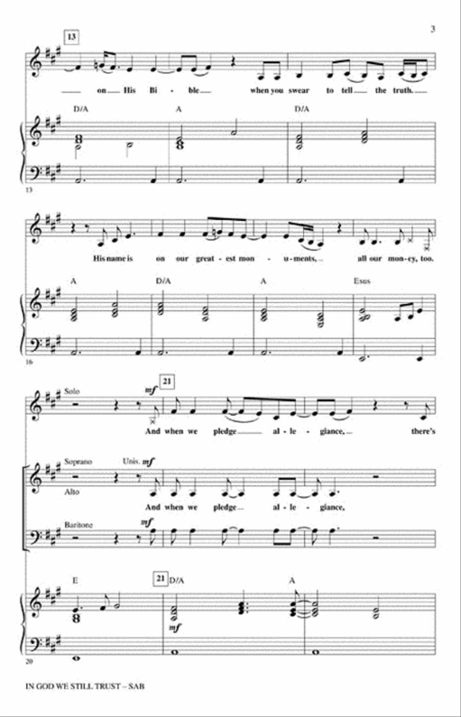 In God We Still Trust 3-Part scores gallery preview page 3