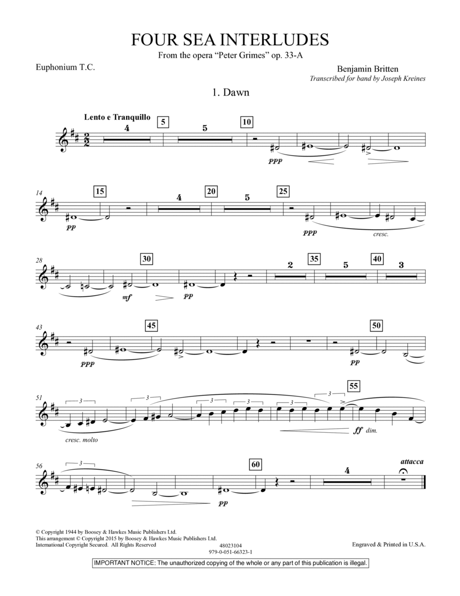 Four Sea Interludes (from the opera 