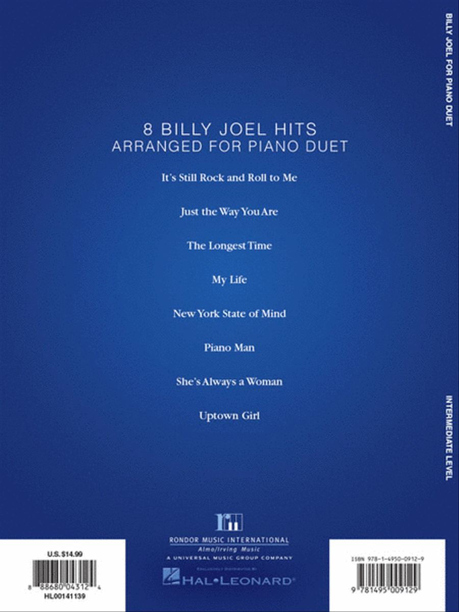 Billy Joel for Piano Duet 1 Piano, 4-Hands scores gallery preview page 6