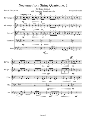 Nocturne from String Quartet no. 2 - A Borodin