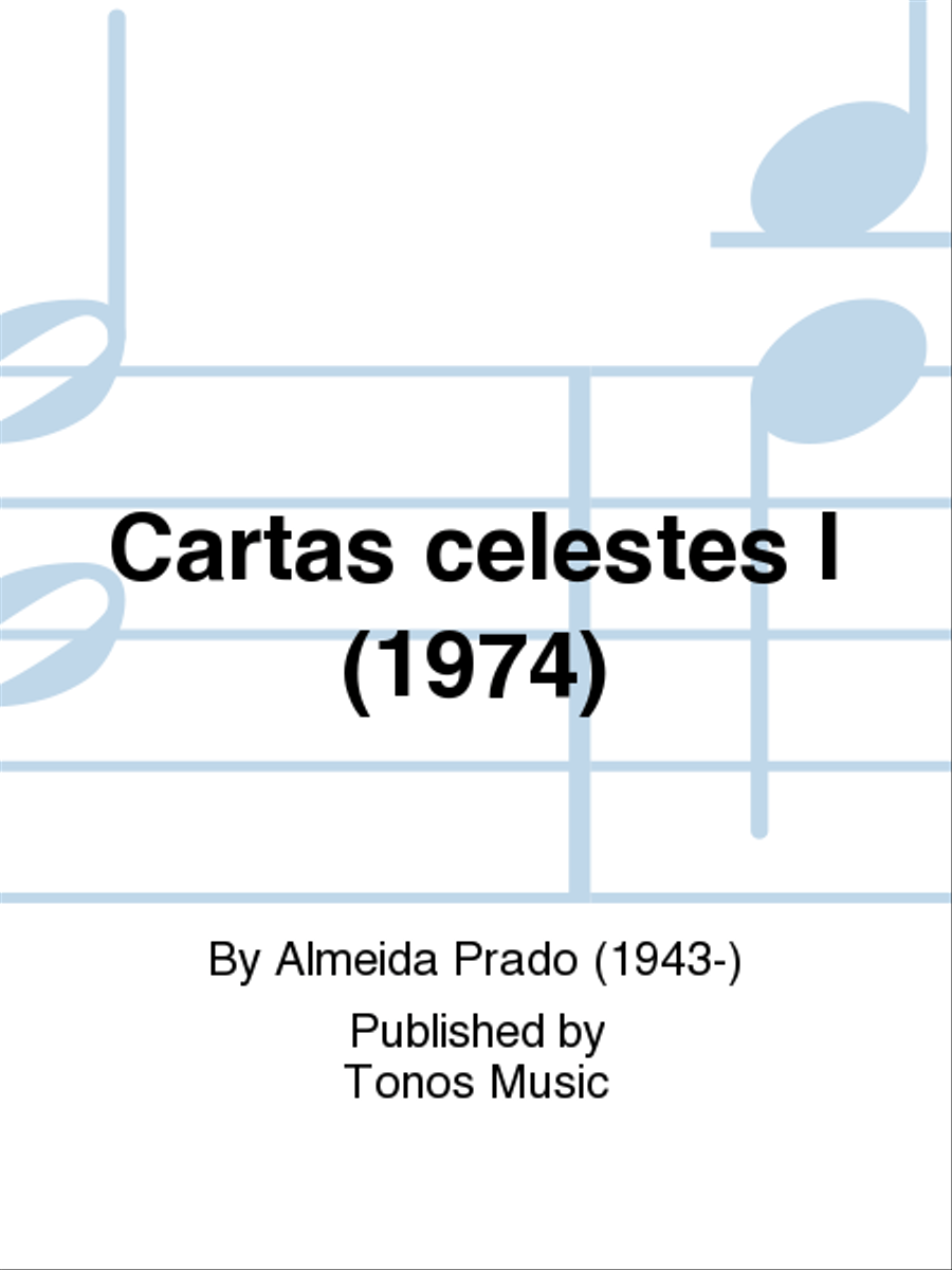 Cartas celestes I (1974) Piano Solo scores gallery preview page 1