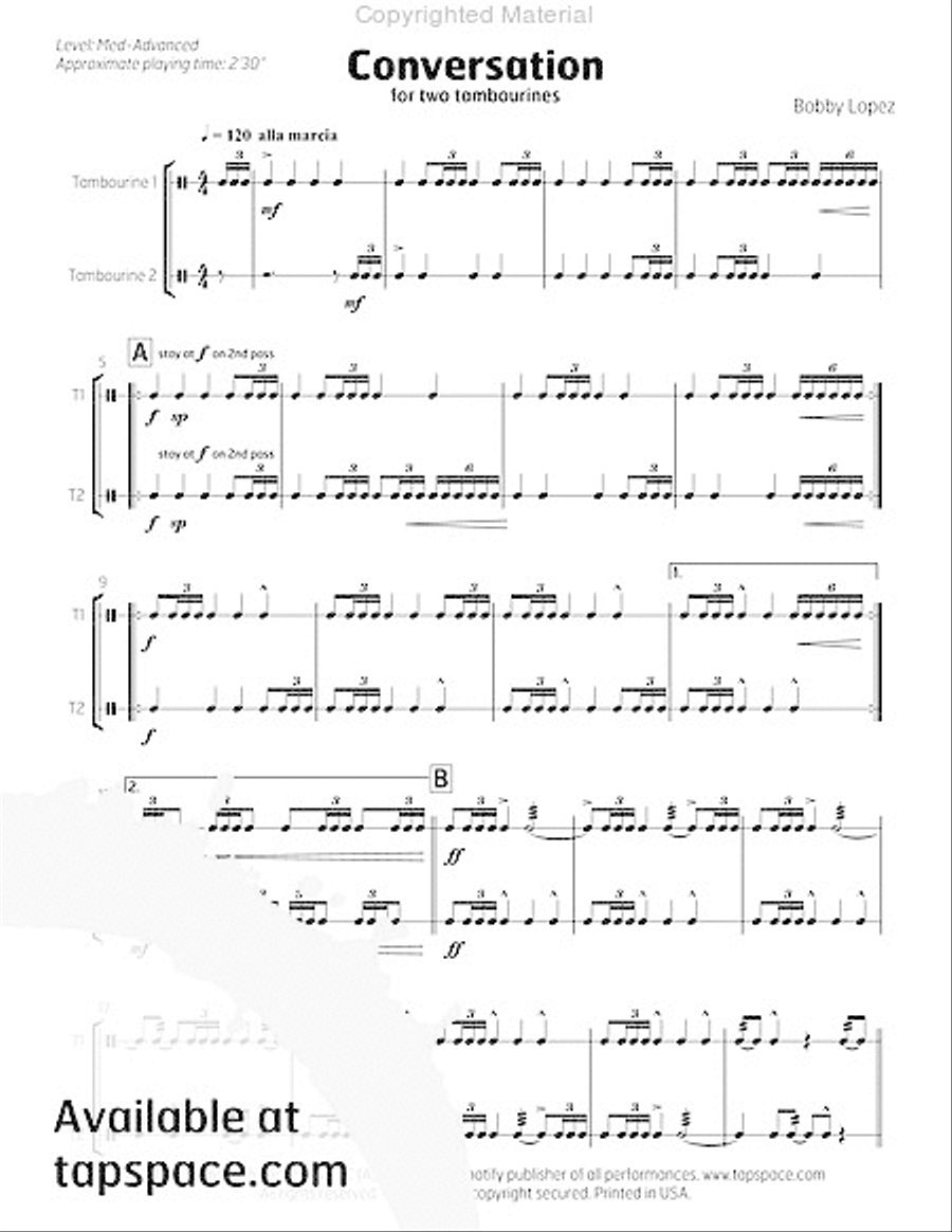 Conversation Percussion scores gallery preview page 6