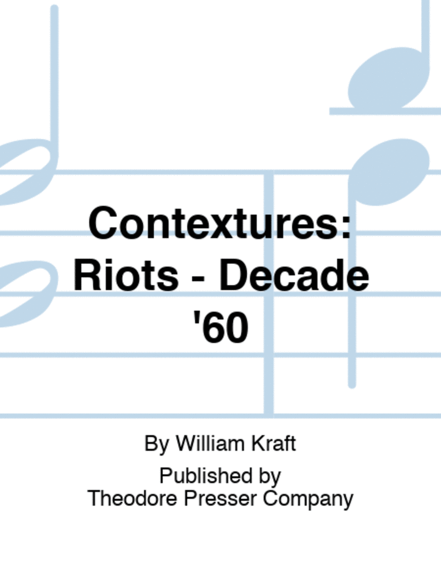Contextures: Riots - Decade '60 Orchestra scores gallery preview page 1