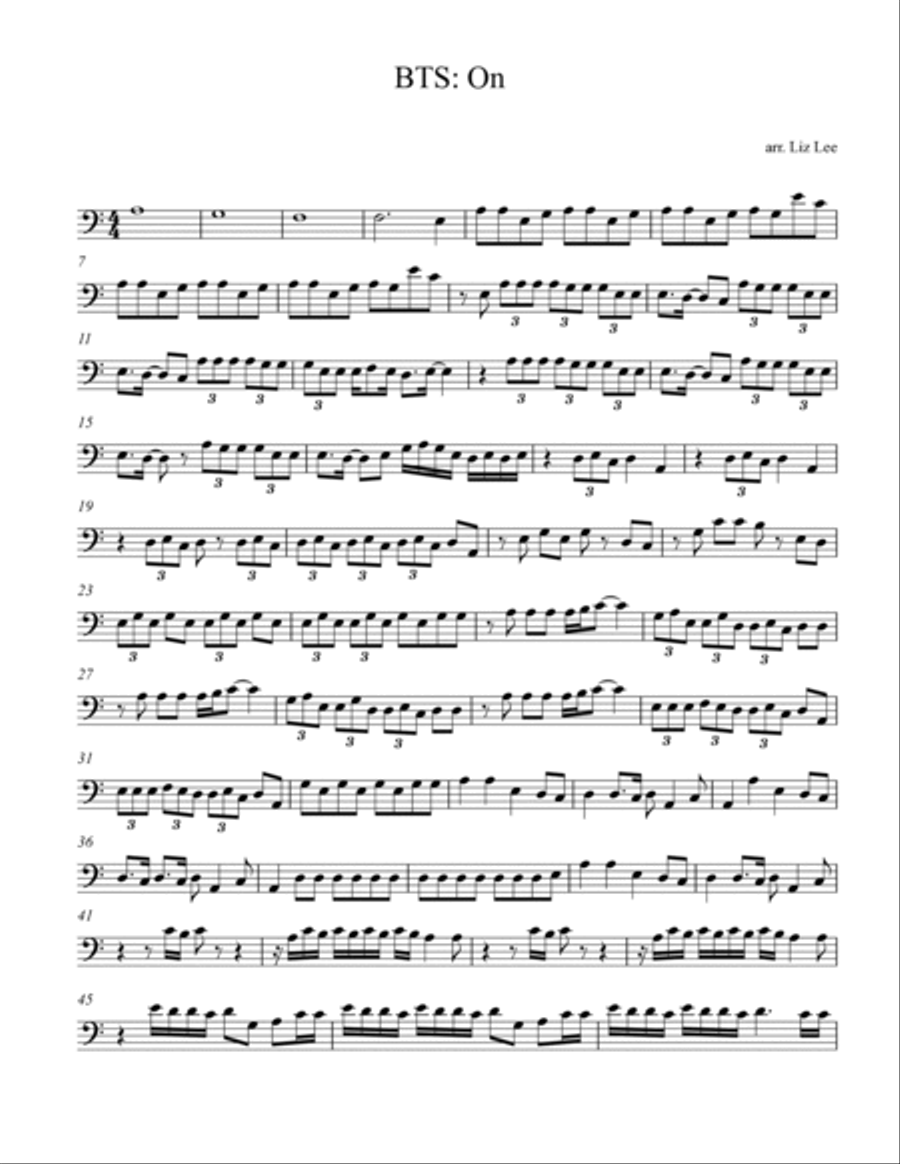 On (feat. Sia) Cello Solo scores gallery preview page 2