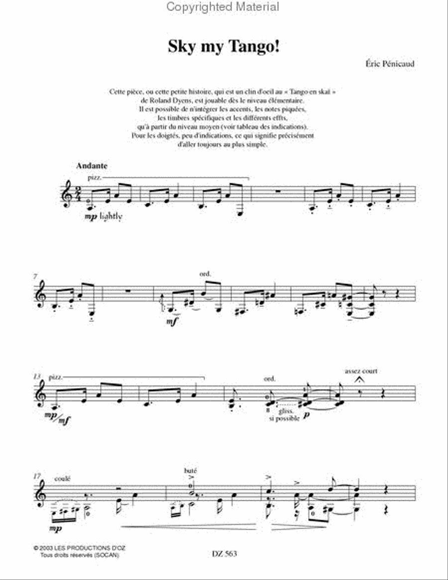 Sky my Tango! Classical Guitar scores gallery preview page 2