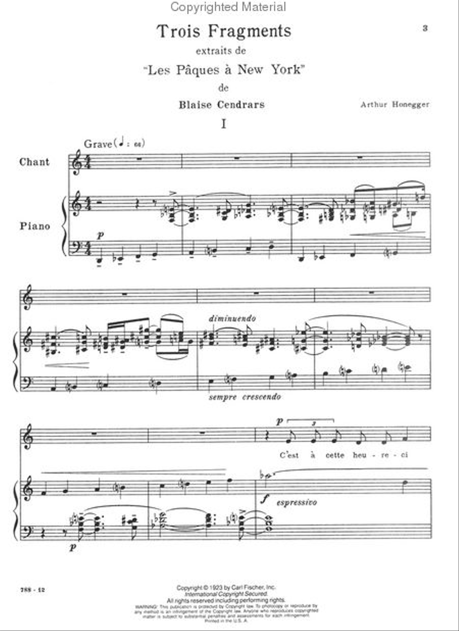 Trois Fragments Trois Fragments Soprano Voice scores gallery preview page 2