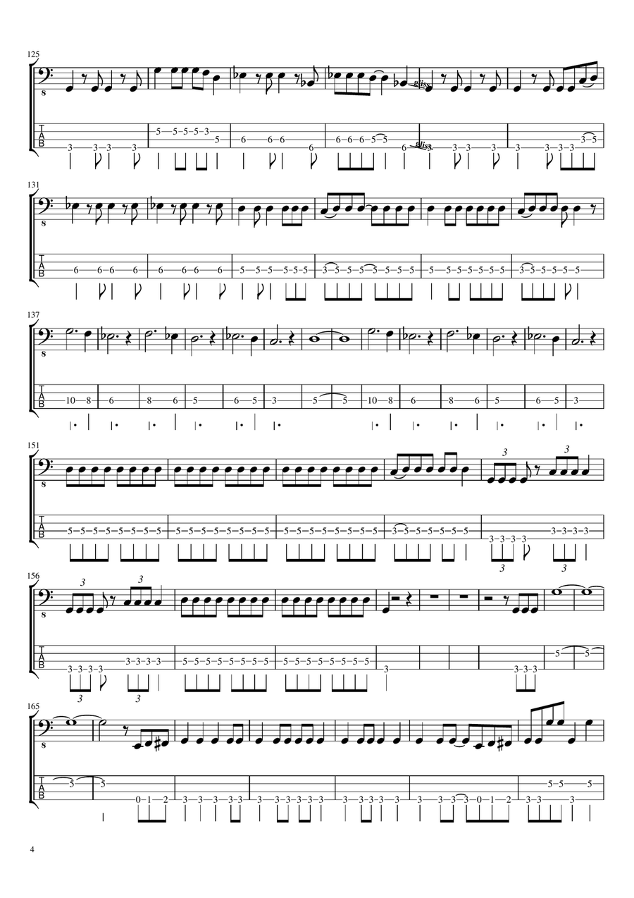 Burn Guitar Tablature scores gallery preview page 4