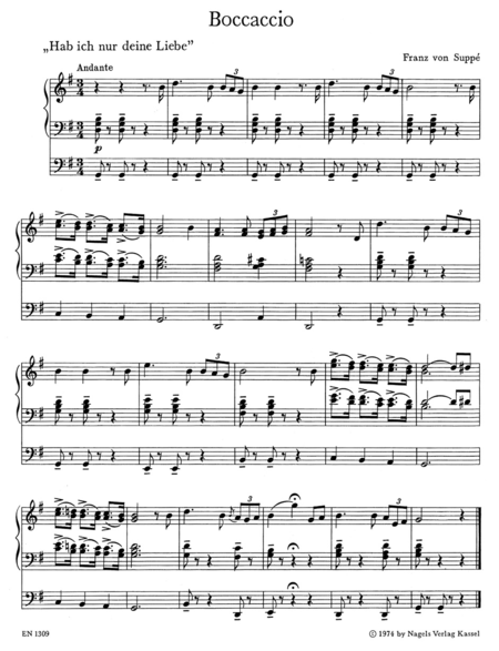 Operette. 14 Arien und Lieder für elektronische Orgel