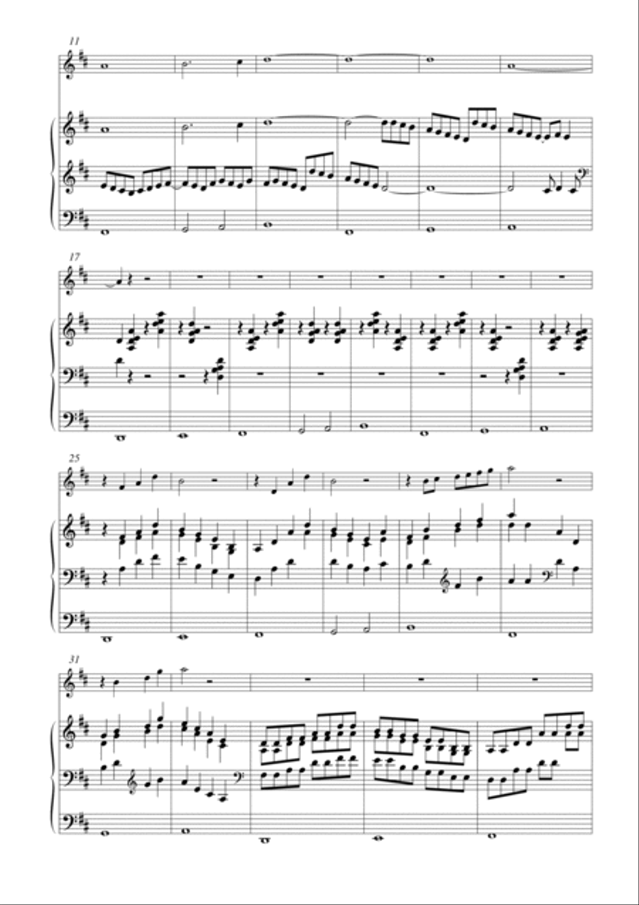 Ciacona in D für Oboe (Soloinstrument) und Orgel Woodwind Duet scores gallery preview page 2